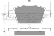 Bremsbelagsatz, Scheibenbremse TOMEX Brakes TX 12-51