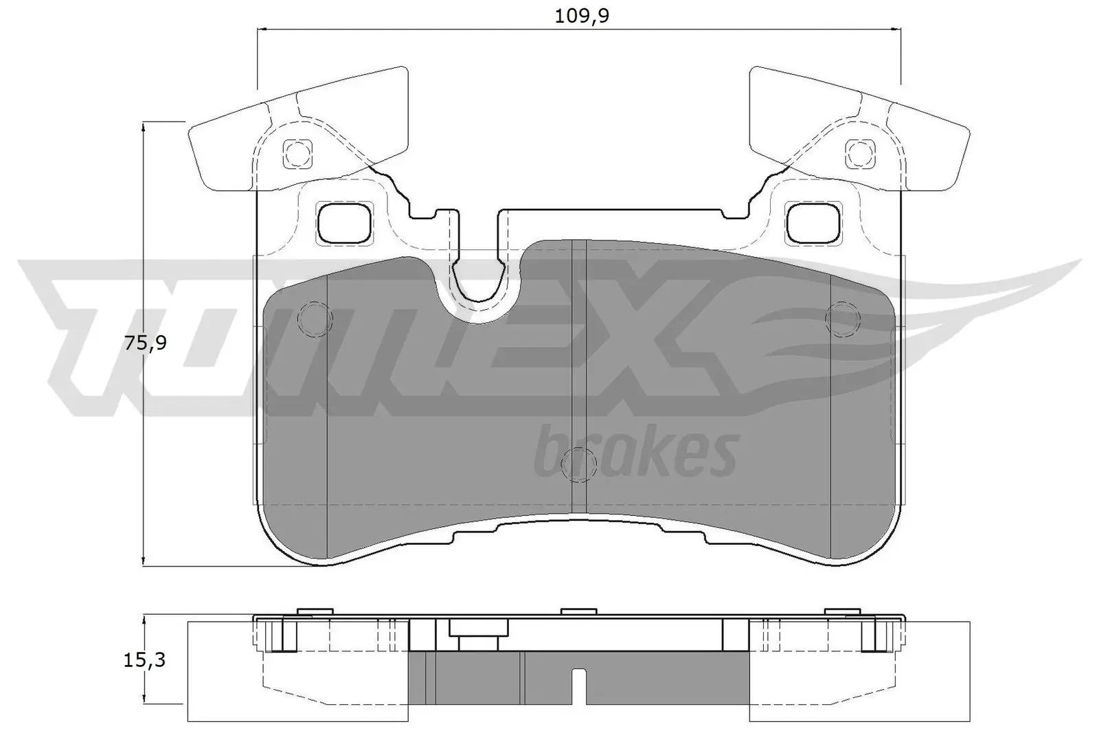 Bremsbelagsatz, Scheibenbremse Hinterachse TOMEX Brakes TX 12-67