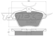 Bremsbelagsatz, Scheibenbremse Hinterachse TOMEX Brakes TX 12-68