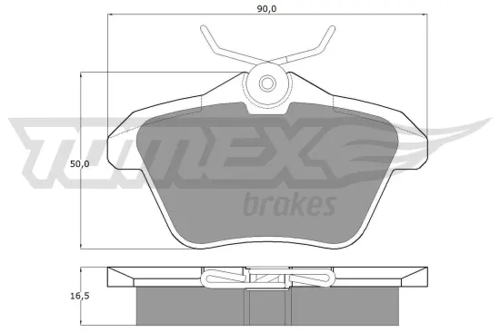 Bremsbelagsatz, Scheibenbremse Hinterachse TOMEX Brakes TX 12-68 Bild Bremsbelagsatz, Scheibenbremse Hinterachse TOMEX Brakes TX 12-68
