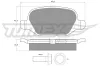 Bremsbelagsatz, Scheibenbremse Hinterachse TOMEX Brakes TX 12-70 Bild Bremsbelagsatz, Scheibenbremse Hinterachse TOMEX Brakes TX 12-70
