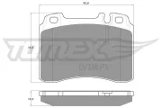 Bremsbelagsatz, Scheibenbremse Vorderachse TOMEX Brakes TX 12-711