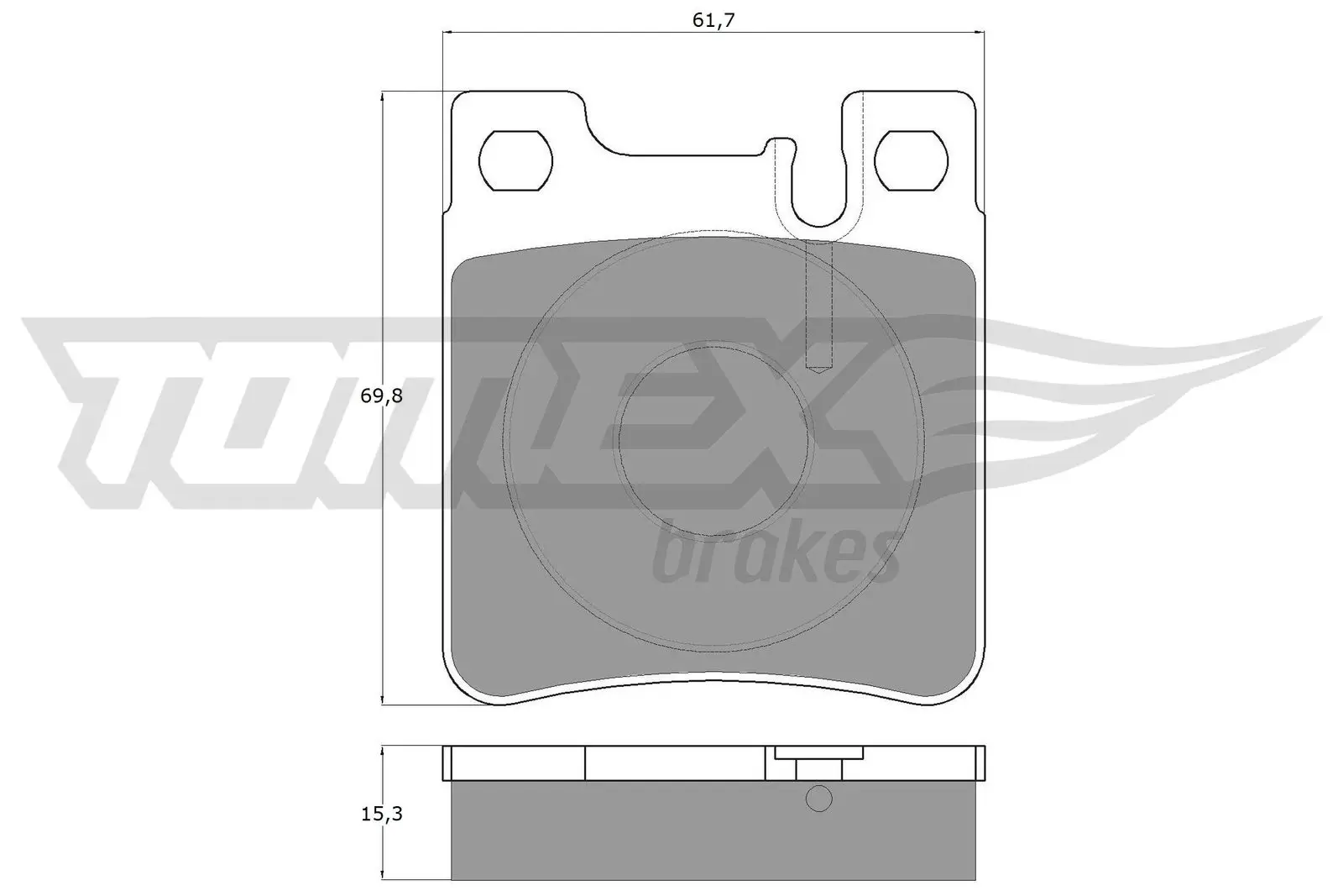 Bremsbelagsatz, Scheibenbremse Hinterachse TOMEX Brakes TX 12-73