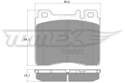 Bremsbelagsatz, Scheibenbremse Vorderachse TOMEX Brakes TX 12-74