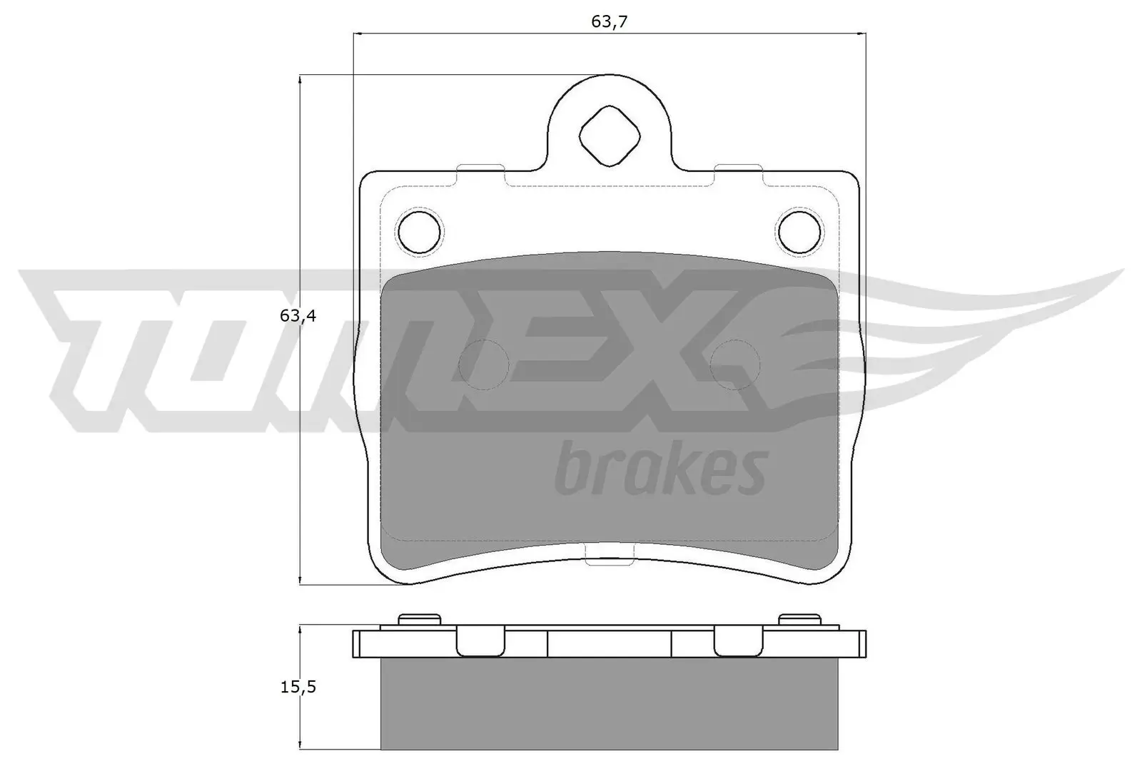 Bremsbelagsatz, Scheibenbremse Hinterachse TOMEX Brakes TX 12-77