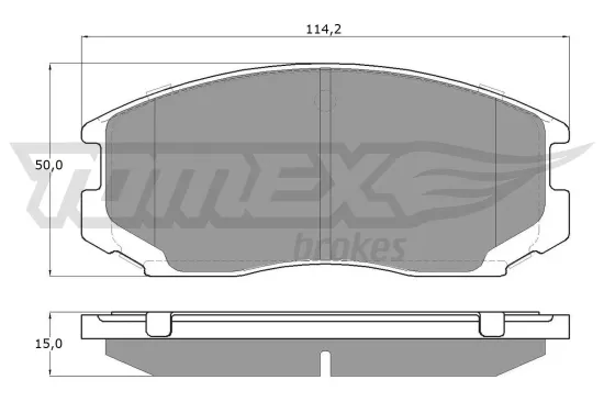 Bremsbelagsatz, Scheibenbremse Vorderachse TOMEX Brakes TX 12-91 Bild Bremsbelagsatz, Scheibenbremse Vorderachse TOMEX Brakes TX 12-91