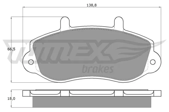 Bremsbelagsatz, Scheibenbremse Vorderachse TOMEX Brakes TX 13-01 Bild Bremsbelagsatz, Scheibenbremse Vorderachse TOMEX Brakes TX 13-01