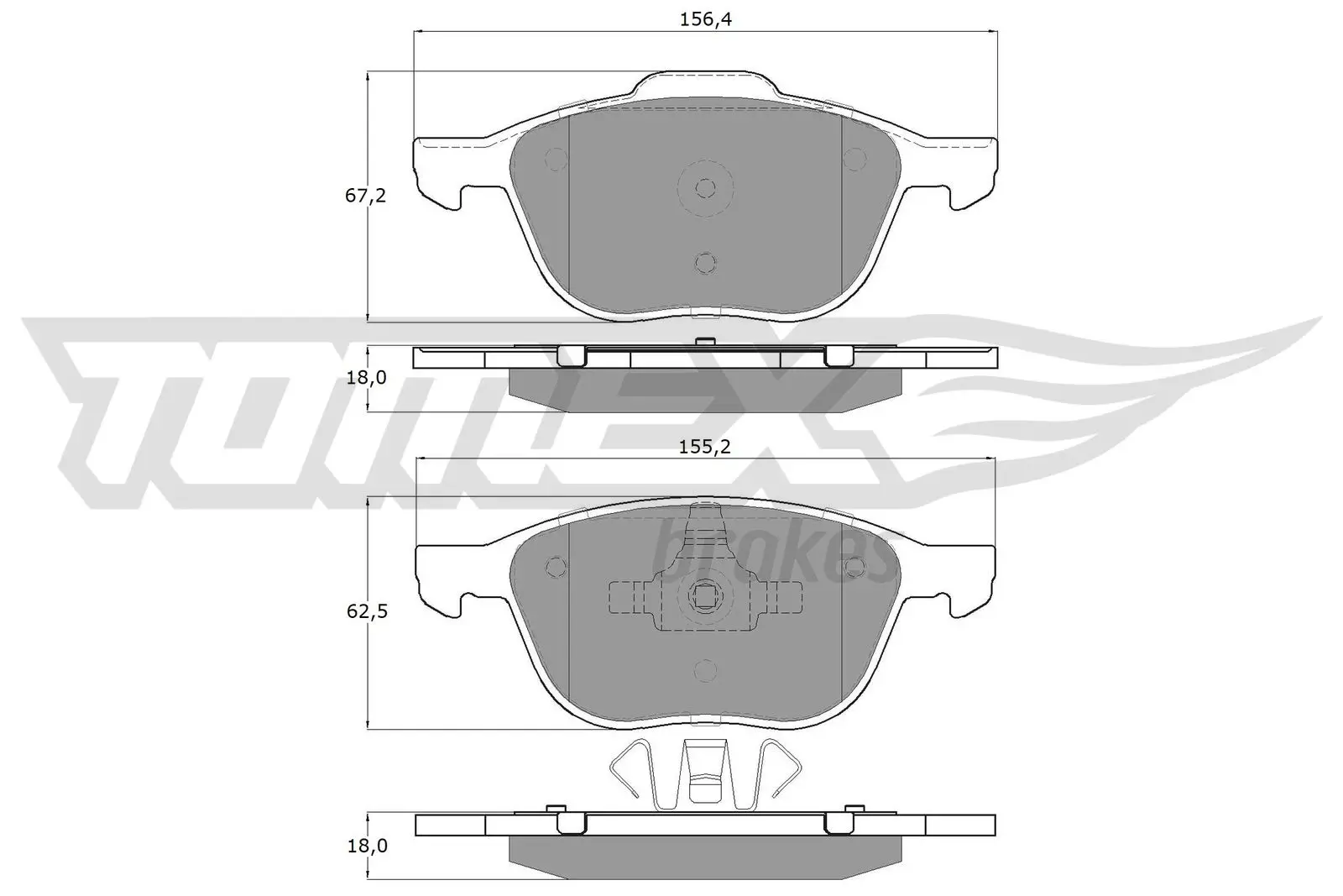 Bremsbelagsatz, Scheibenbremse TOMEX Brakes TX 13-05