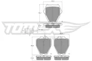Bremsbelagsatz, Scheibenbremse Vorderachse TOMEX Brakes TX 13-15