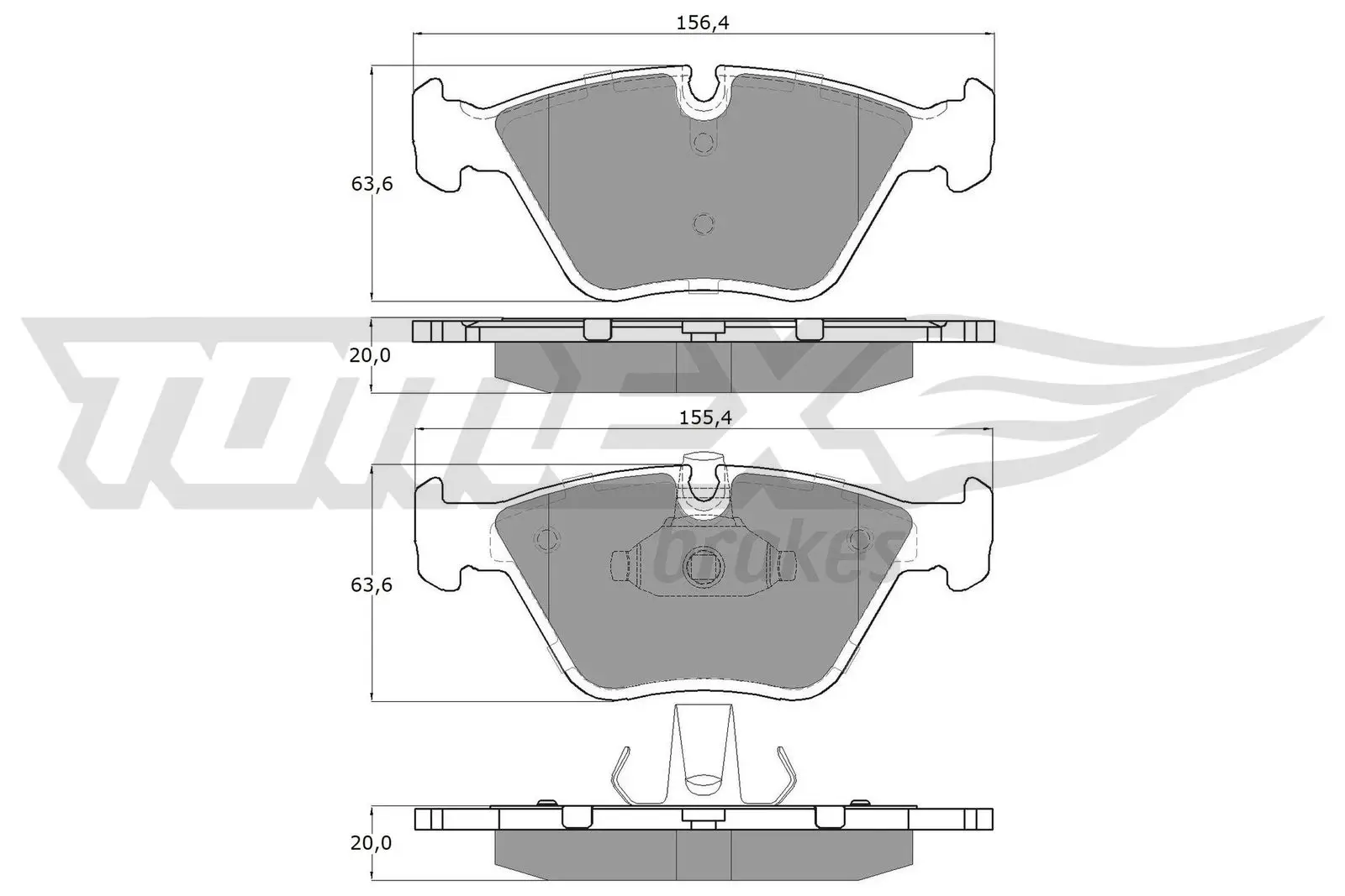 Bremsbelagsatz, Scheibenbremse TOMEX Brakes TX 13-20