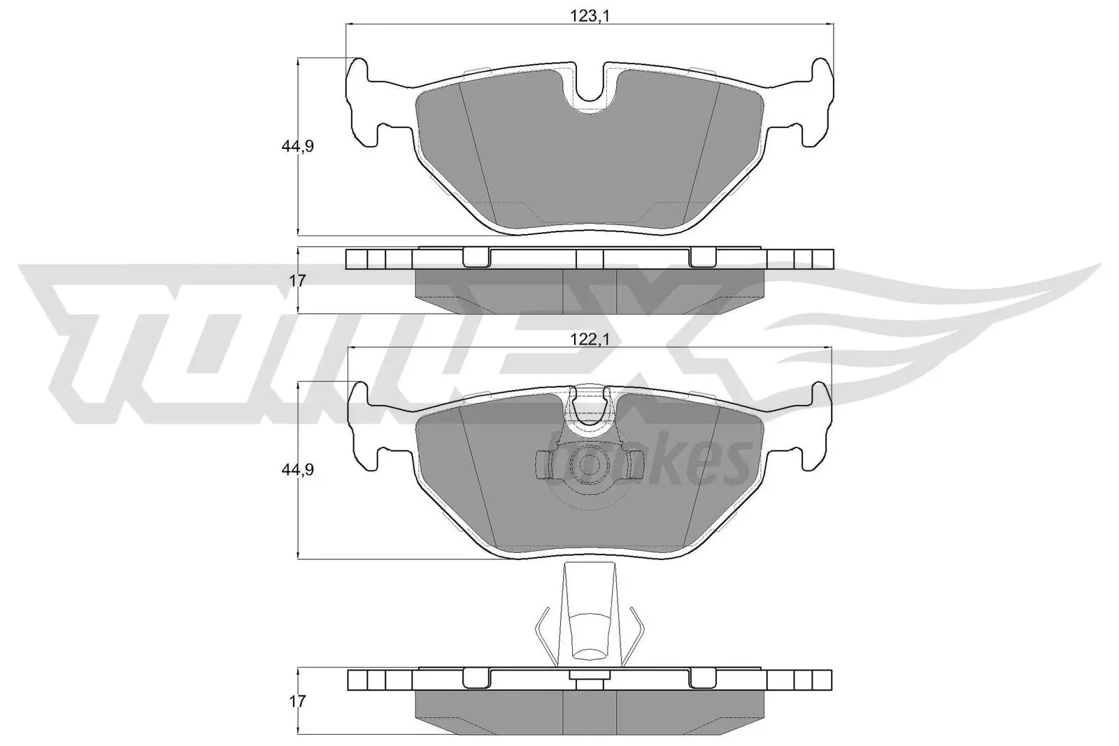 Bremsbelagsatz, Scheibenbremse TOMEX Brakes TX 13-21