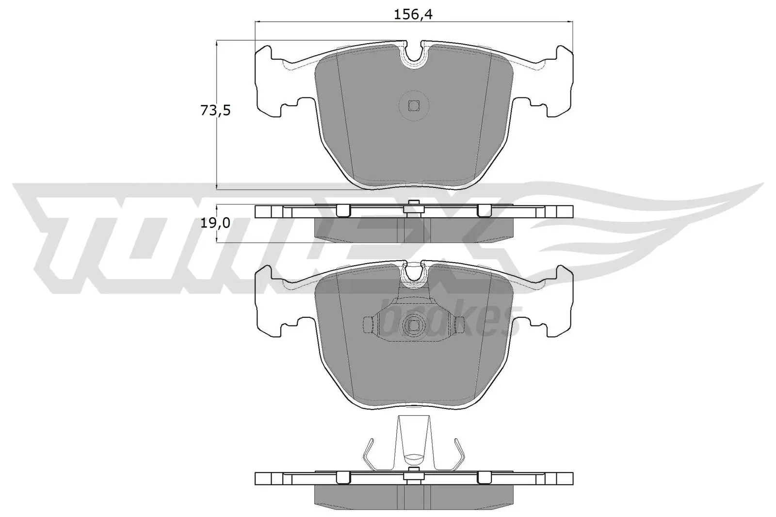 Bremsbelagsatz, Scheibenbremse Vorderachse TOMEX Brakes TX 13-23