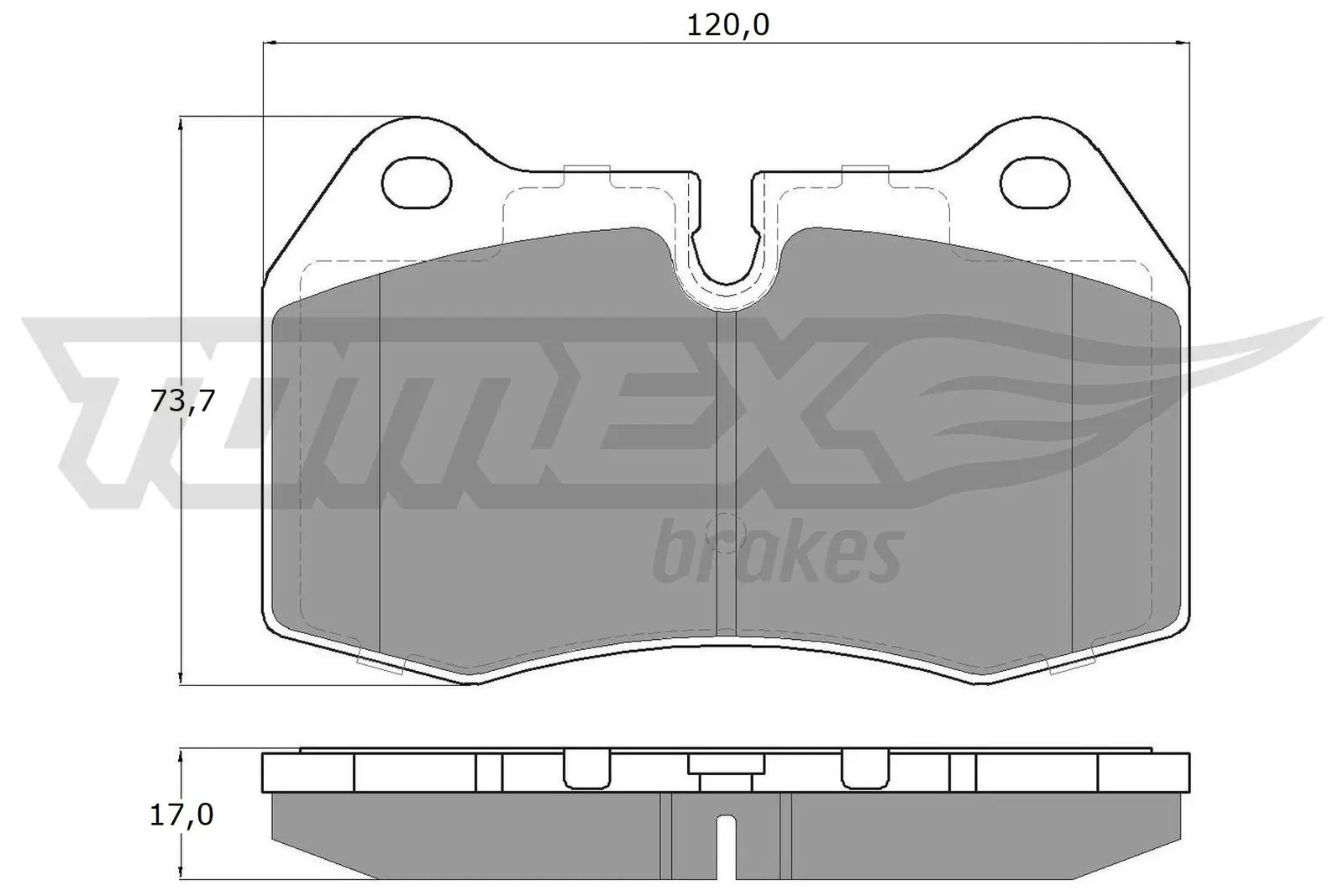 Bremsbelagsatz, Scheibenbremse TOMEX Brakes TX 13-24