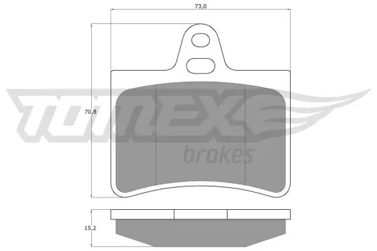 Bremsbelagsatz, Scheibenbremse Hinterachse TOMEX Brakes TX 13-33 Bild Bremsbelagsatz, Scheibenbremse Hinterachse TOMEX Brakes TX 13-33