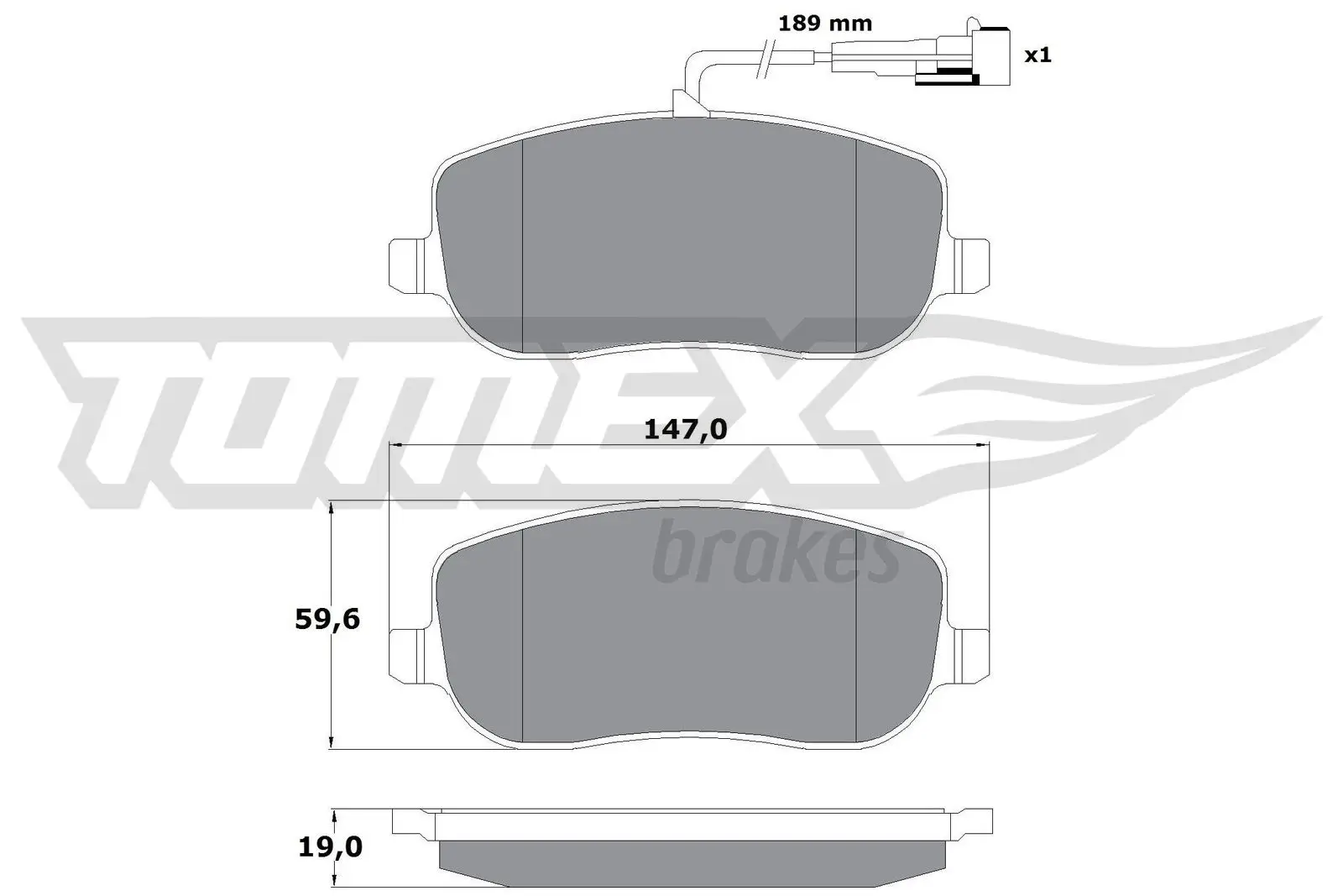 Bremsbelagsatz, Scheibenbremse TOMEX Brakes TX 13-341