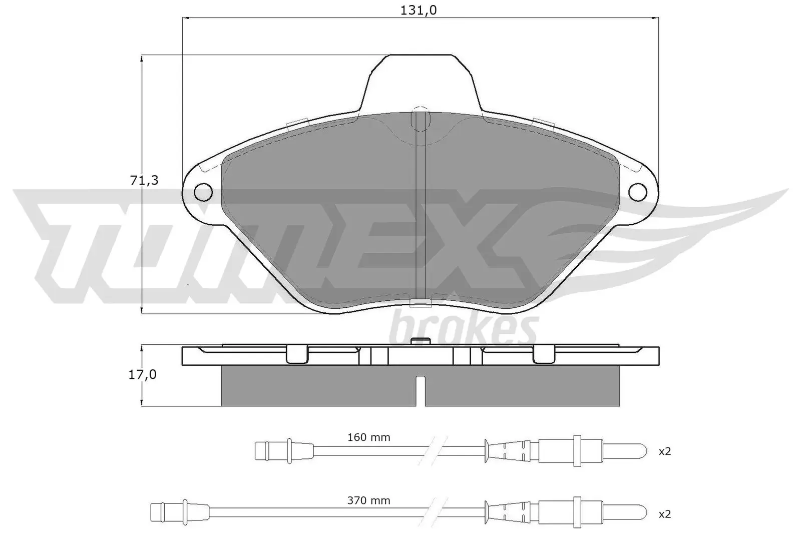 Bremsbelagsatz, Scheibenbremse Vorderachse TOMEX Brakes TX 13-36