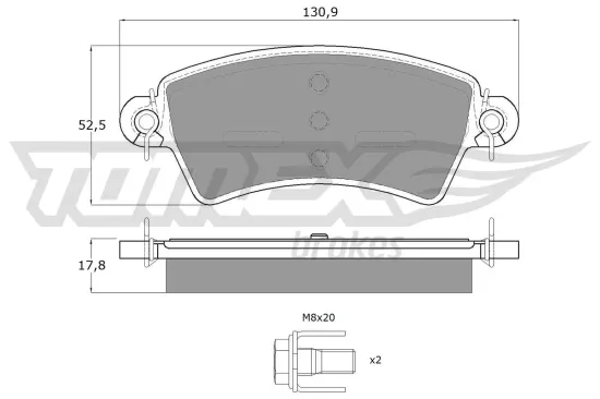 Bremsbelagsatz, Scheibenbremse TOMEX Brakes TX 13-41 Bild Bremsbelagsatz, Scheibenbremse TOMEX Brakes TX 13-41