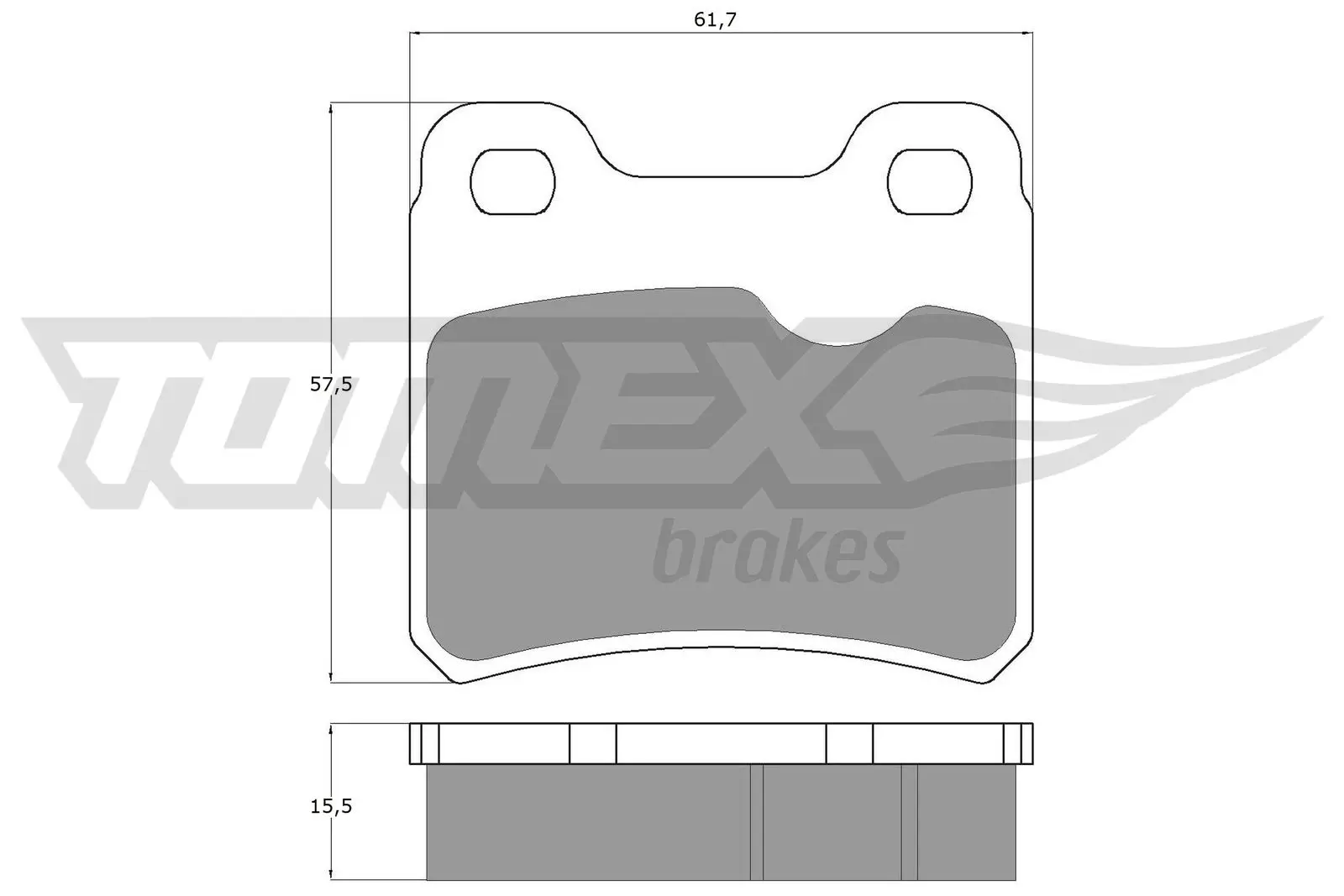 Bremsbelagsatz, Scheibenbremse Hinterachse TOMEX Brakes TX 13-49
