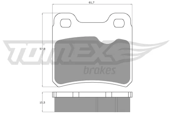 Bremsbelagsatz, Scheibenbremse Hinterachse TOMEX Brakes TX 13-49 Bild Bremsbelagsatz, Scheibenbremse Hinterachse TOMEX Brakes TX 13-49