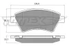 Bremsbelagsatz, Scheibenbremse Vorderachse TOMEX Brakes TX 13-54 Bild Bremsbelagsatz, Scheibenbremse Vorderachse TOMEX Brakes TX 13-54