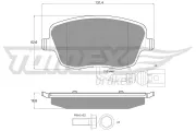 Bremsbelagsatz, Scheibenbremse Vorderachse TOMEX Brakes TX 13-591