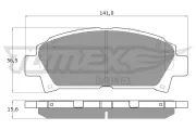 Bremsbelagsatz, Scheibenbremse TOMEX Brakes TX 13-63