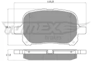 Bremsbelagsatz, Scheibenbremse Vorderachse TOMEX Brakes TX 13-73