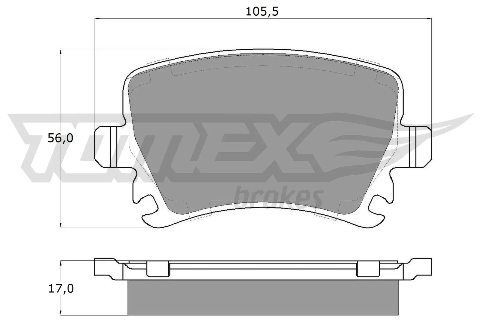 Bremsbelagsatz, Scheibenbremse TOMEX Brakes TX 13-95