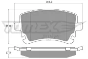 Bremsbelagsatz, Scheibenbremse Hinterachse TOMEX Brakes TX 13-961