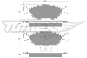 Bremsbelagsatz, Scheibenbremse Vorderachse TOMEX Brakes TX 13-98