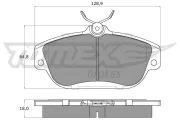 Bremsbelagsatz, Scheibenbremse TOMEX Brakes TX 14-01