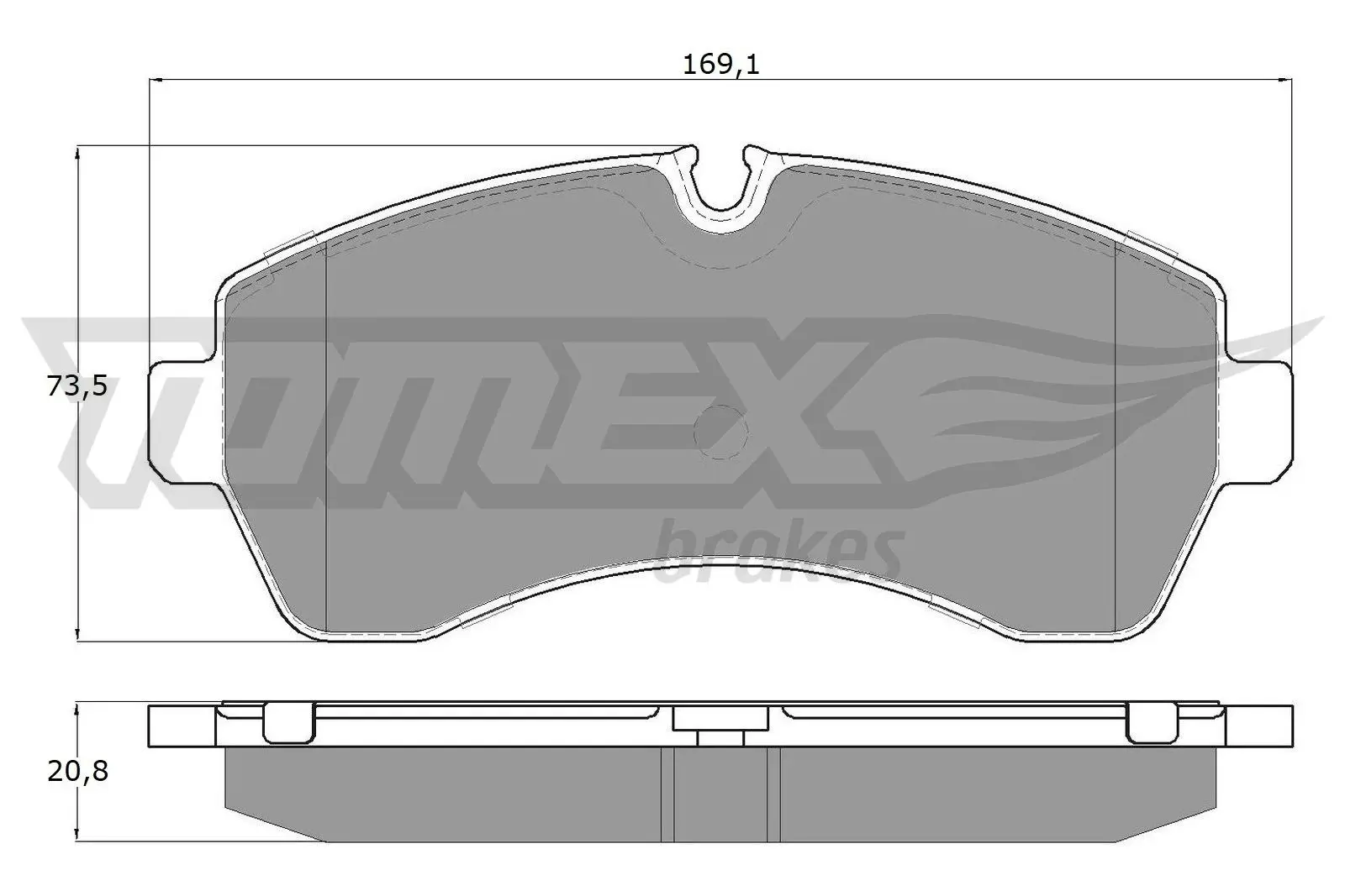 Bremsbelagsatz, Scheibenbremse TOMEX Brakes TX 14-24