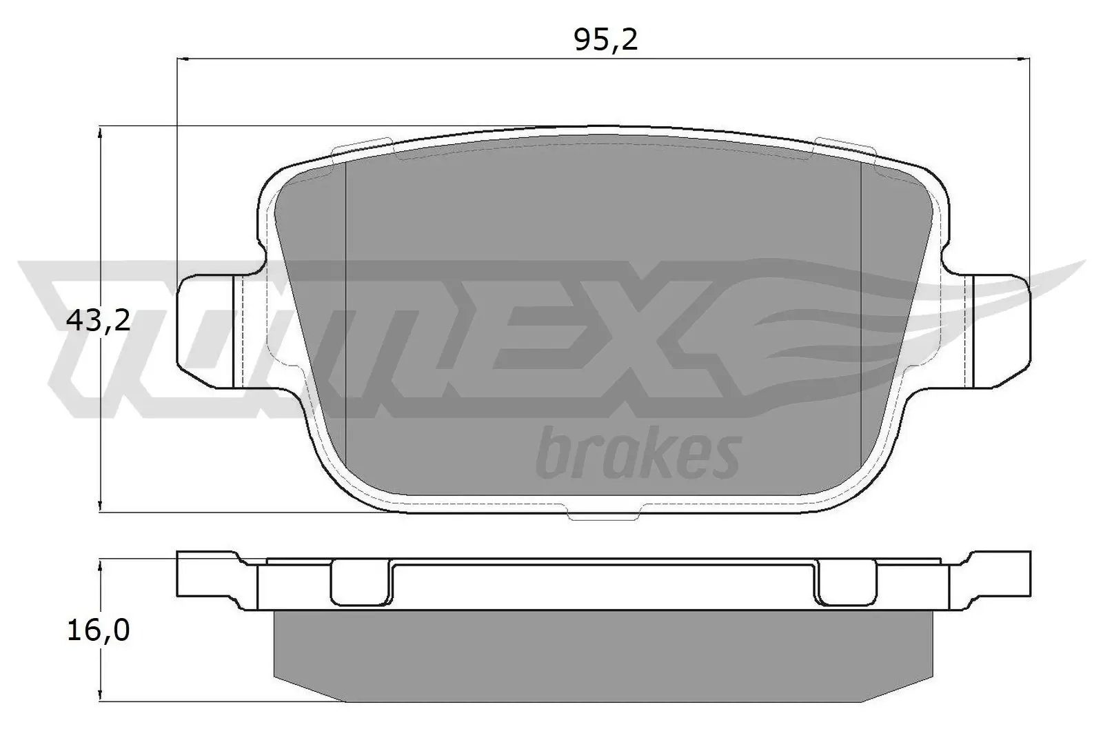 Bremsbelagsatz, Scheibenbremse Hinterachse TOMEX Brakes TX 14-48