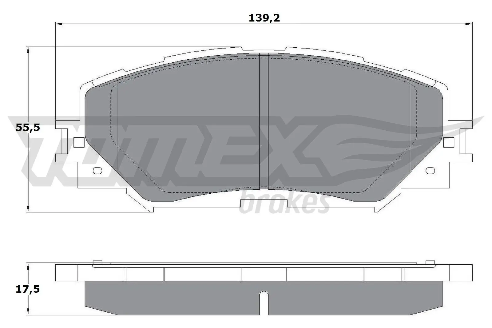 Bremsbelagsatz, Scheibenbremse TOMEX Brakes TX 14-72