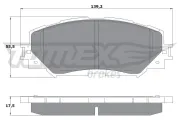 Bremsbelagsatz, Scheibenbremse TOMEX Brakes TX 14-72