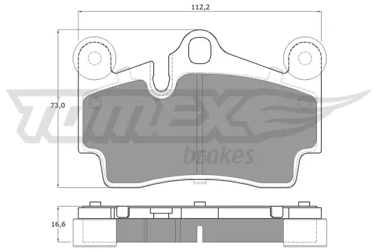 Bremsbelagsatz, Scheibenbremse Hinterachse TOMEX Brakes TX 14-76 Bild Bremsbelagsatz, Scheibenbremse Hinterachse TOMEX Brakes TX 14-76