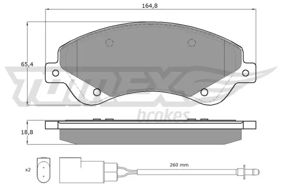 Bremsbelagsatz, Scheibenbremse TOMEX Brakes TX 14-79 Bild Bremsbelagsatz, Scheibenbremse TOMEX Brakes TX 14-79