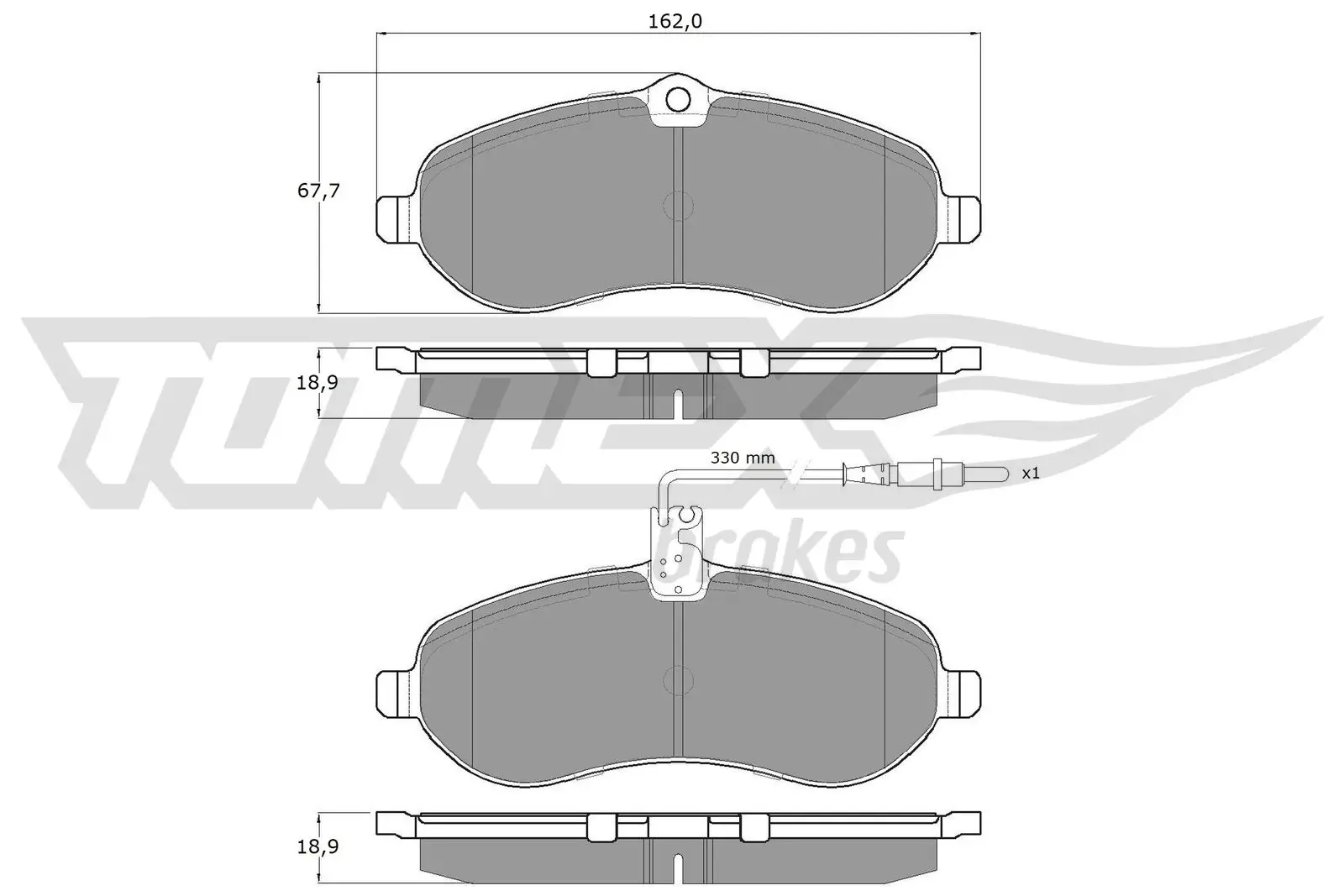 Bremsbelagsatz, Scheibenbremse Vorderachse TOMEX Brakes TX 14-83