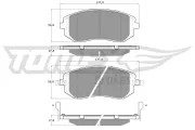 Bremsbelagsatz, Scheibenbremse Vorderachse TOMEX Brakes TX 14-94