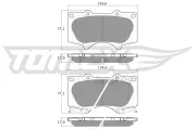 Bremsbelagsatz, Scheibenbremse Vorderachse TOMEX Brakes TX 14-96