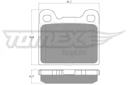 Bremsbelagsatz, Scheibenbremse TOMEX Brakes TX 15-06