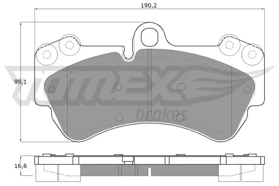 Bremsbelagsatz, Scheibenbremse Vorderachse TOMEX Brakes TX 15-16 Bild Bremsbelagsatz, Scheibenbremse Vorderachse TOMEX Brakes TX 15-16