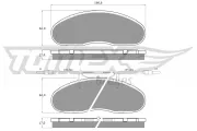 Bremsbelagsatz, Scheibenbremse TOMEX Brakes TX 15-18