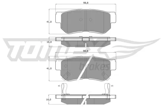 Bremsbelagsatz, Scheibenbremse TOMEX Brakes TX 15-35 Bild Bremsbelagsatz, Scheibenbremse TOMEX Brakes TX 15-35