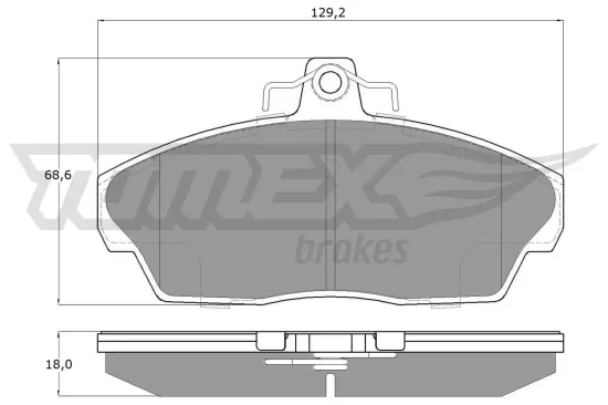 Bremsbelagsatz, Scheibenbremse Vorderachse TOMEX Brakes TX 15-40 Bild Bremsbelagsatz, Scheibenbremse Vorderachse TOMEX Brakes TX 15-40