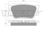 Bremsbelagsatz, Scheibenbremse TOMEX Brakes TX 15-73