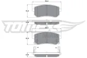 Bremsbelagsatz, Scheibenbremse Hinterachse TOMEX Brakes TX 15-80