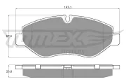 Bremsbelagsatz, Scheibenbremse Vorderachse TOMEX Brakes TX 15-86