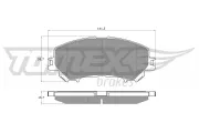 Bremsbelagsatz, Scheibenbremse TOMEX Brakes TX 15-971