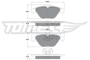 Bremsbelagsatz, Scheibenbremse Hinterachse TOMEX Brakes TX 16-01